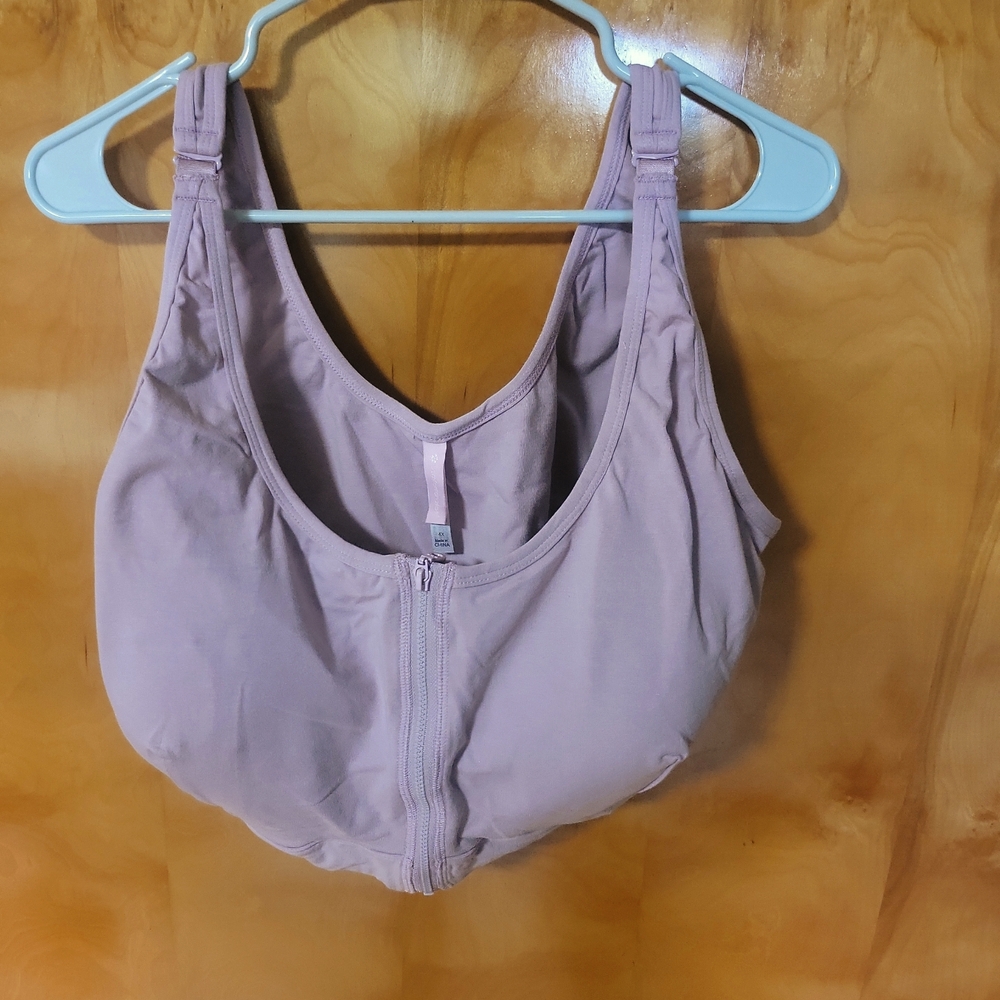 New Woman Within Wireless Zip Front Bra-4x-Sunset Mauve